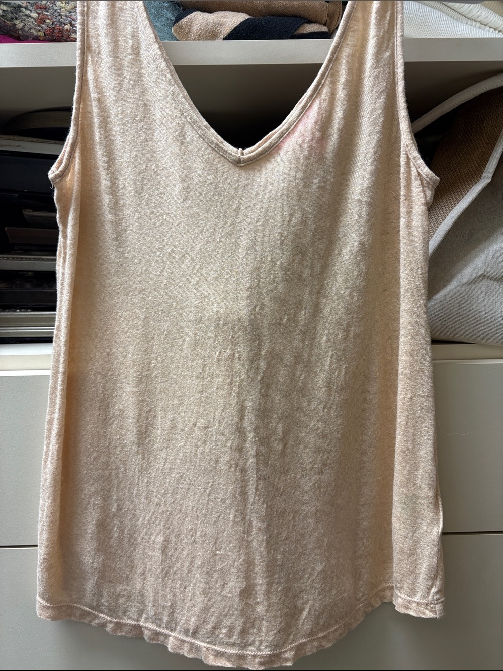 Lilly Pulitzer V-Neck Tank Top in Light Gold-Gold Threads throughout Shimmer